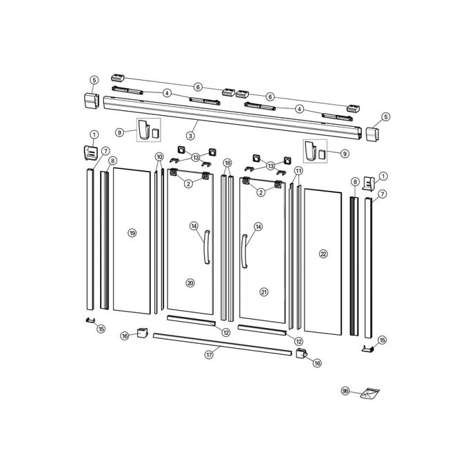 Huppe Aura elegance - Design elegance, 060556 magneetstrippen, set