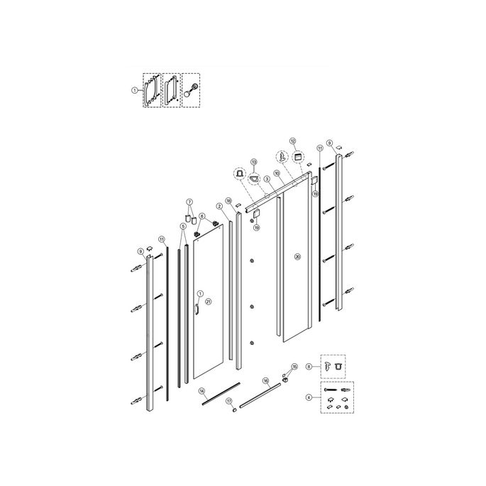 Huppe Classics 2, 027700 magneetstrippen, set