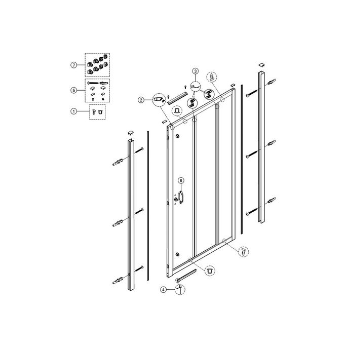 Huppe X1, 061290 magneetstrippen, set