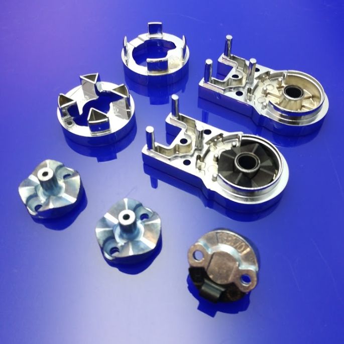HSK E100082-1-41 hinge parts for shower door, top/bottom, chrome
