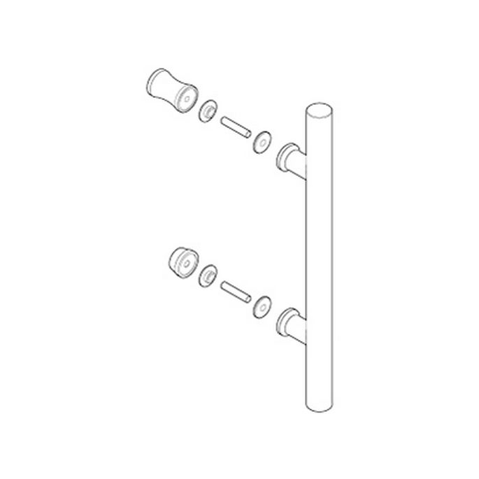Novellini R40MAYOU2-K door handle chrome