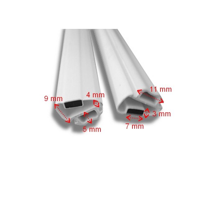 Novellini P50GIR-26 set of magnetic slide-in profiles white Ral 9010
