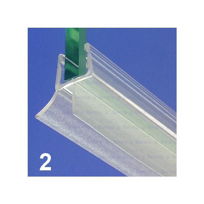 Exa-Lent Universal DS022008 - G08023200 helder doucheprofiel 2 flapjes 200cm - 8mm