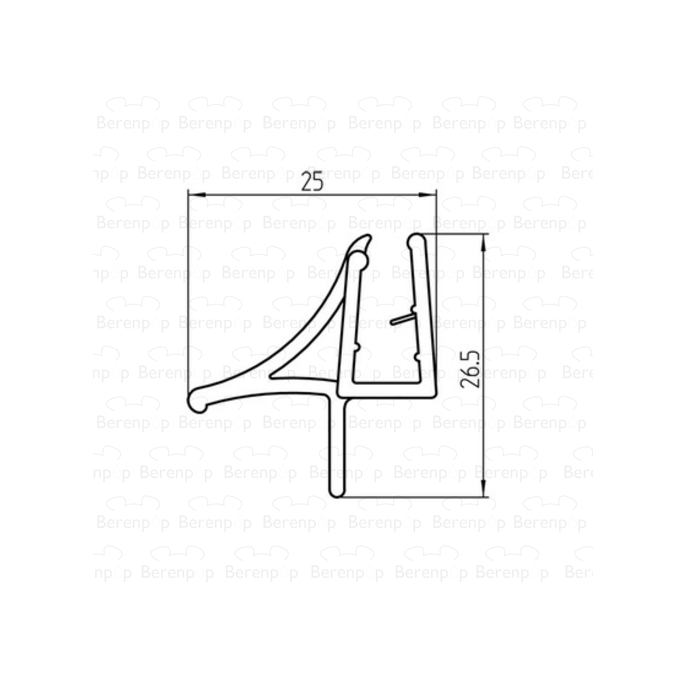 Duscholux 250313.20.000.0990 afwaterprofiel horizontaal 99cm, 6mm