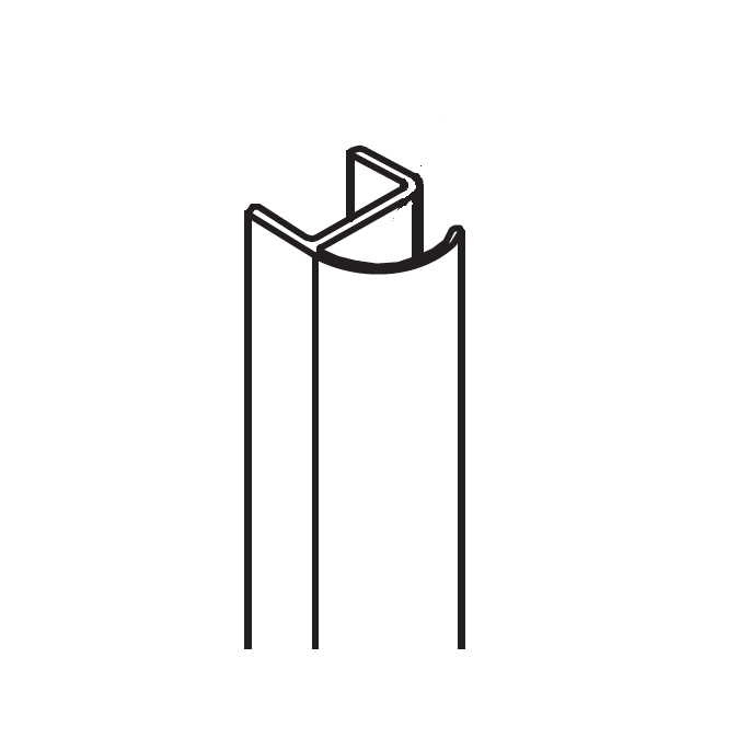 HSK Atelier Pur E77065 dichting verticaal, 200cm, 8mm *niet meer leverbaar*