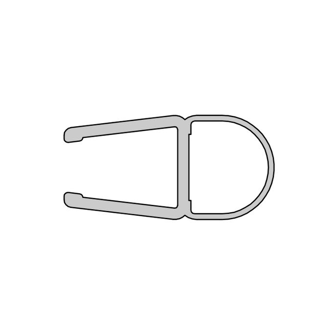 HSK E100078-8-4 verticaal o-afdichtingsprofiel 200cm, 8mm