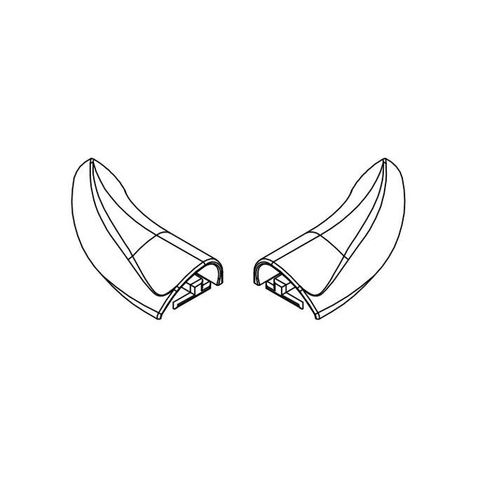 HSK E100211-11-04 afdekkapjes voor waterdorpel, wit