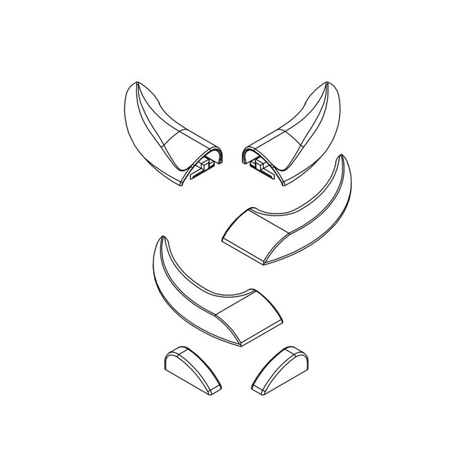 HSK E100211-7-04 afdekkapjes voor waterdorpel, wit