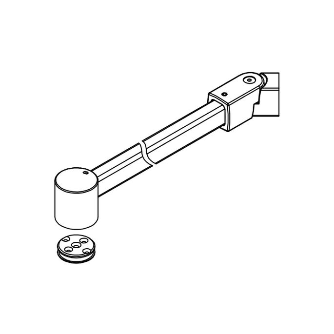 HSK E85349-01 stabilisatiesteun 150cm alu mat zilver