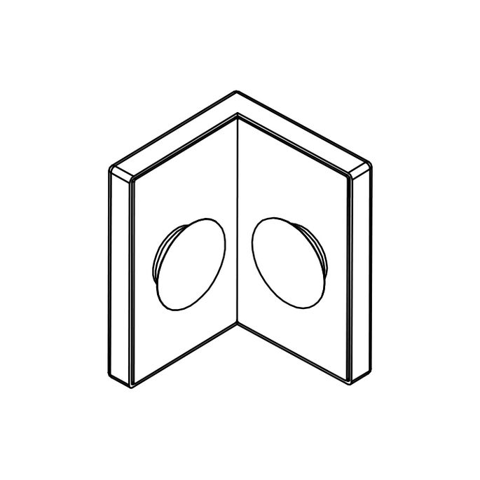 HSK E88318-41 glasbevestiging chroom