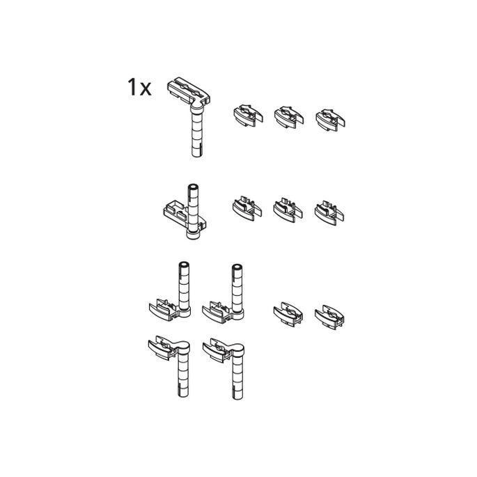 Kermi 2533869 reserve onderdelen scharnieren wit