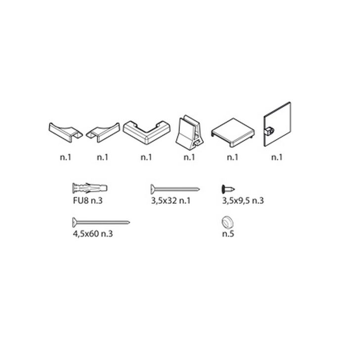 Novellini R01BN2G1-K montageset chroom