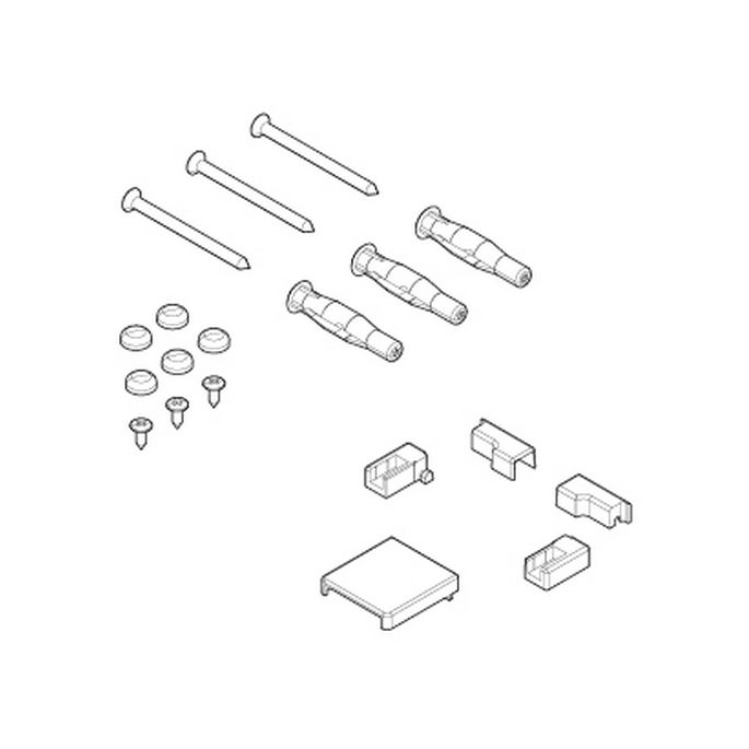 Novellini R01BNFG1-H montageset zwart