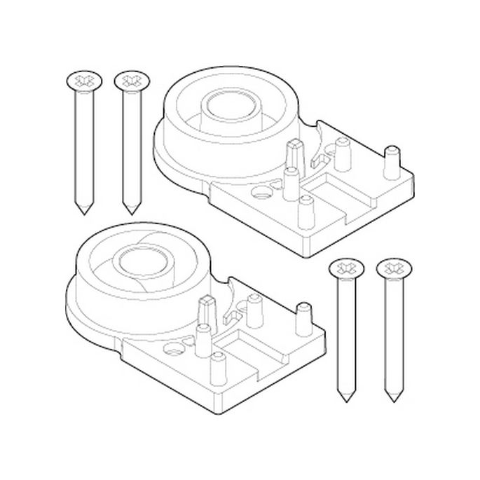 Novellini R02BNRA02-H scharnierdelenset zwart