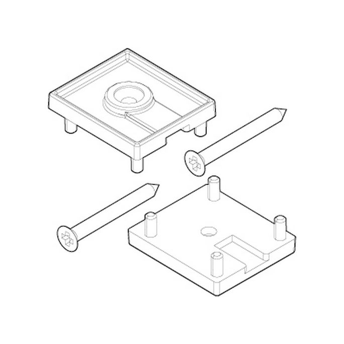 Novellini R04BNFI1-H set eindkapjes zwart