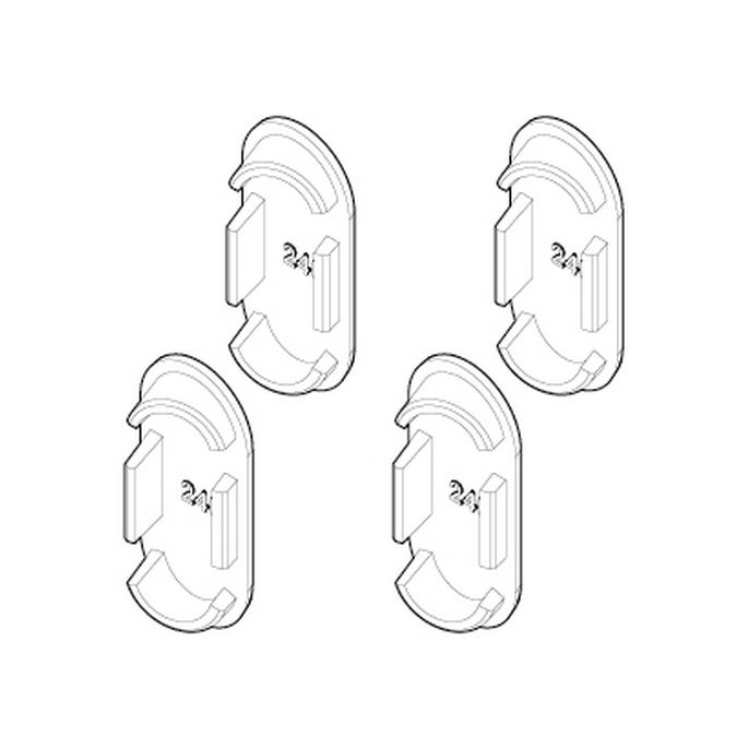 Novellini R04CABJA2P1-30 set afdekkapjes wit 030