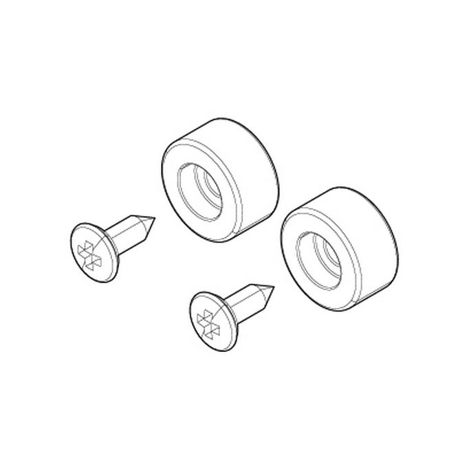 Novellini R06BLS01-TR set eindkapjes transparant