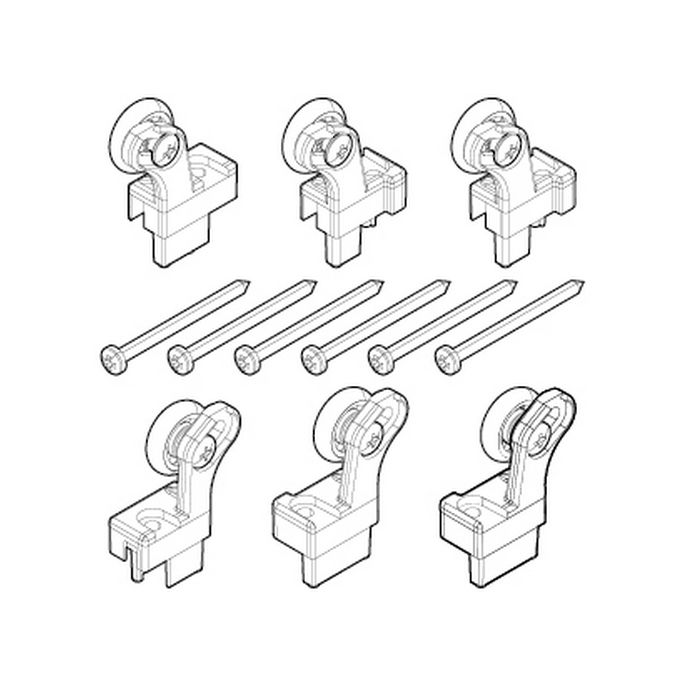 Novellini R07BJ3P1-68 set wieltjes grijs RAL 7046