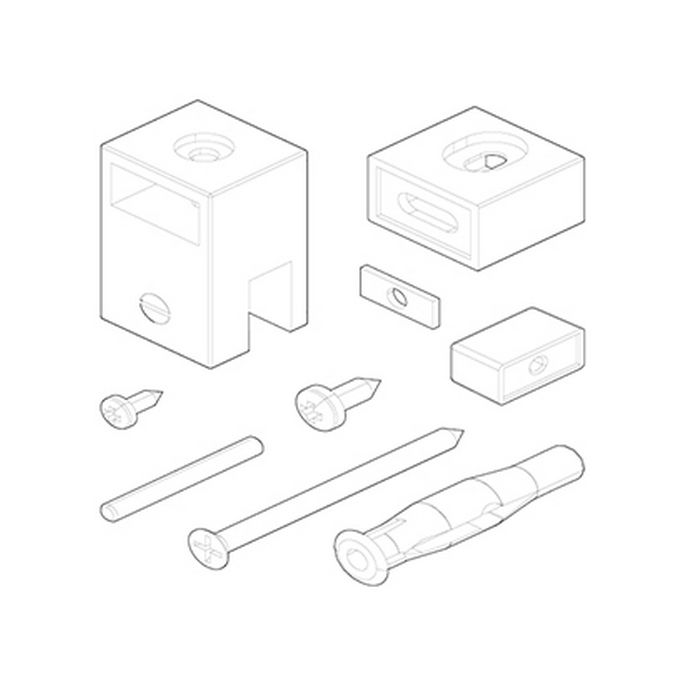 Novellini R801Y215T-O set onderdelen voor muursteun goud