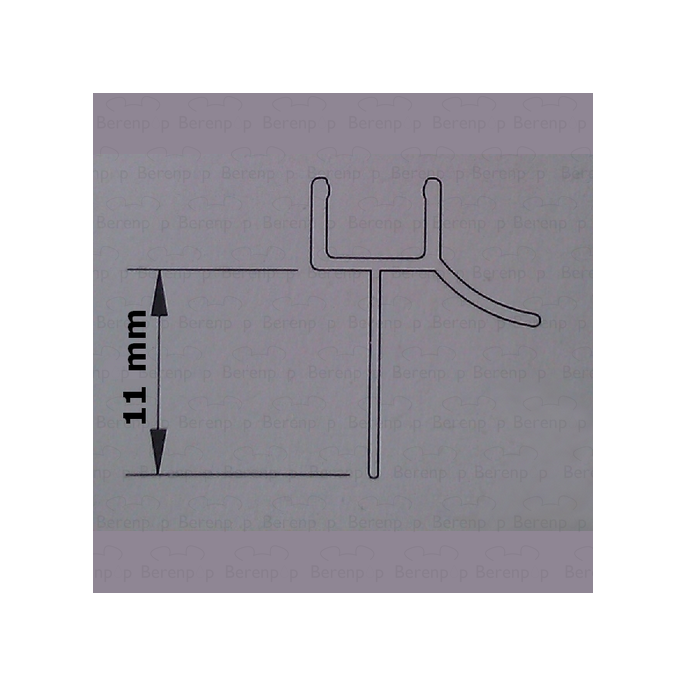 Provex 1235SA00F afwateringsstrip 92cm, 11mm hoog, transparant, voor glasdikte 6mm