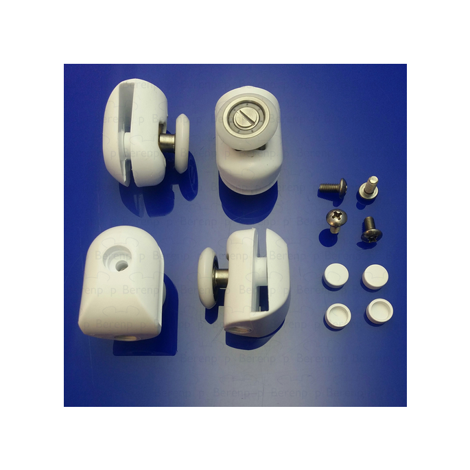 Sealskin Duka 3000 set runners (4 x boven) tbv kwartronde schuifdeuren, wit *niet meer leverbaar*