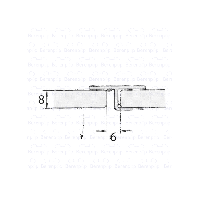 Sealskin Optix 600 - 700 TSS004 aanslagprofiel 201cm transparant, 8mm *niet meer leverbaar*