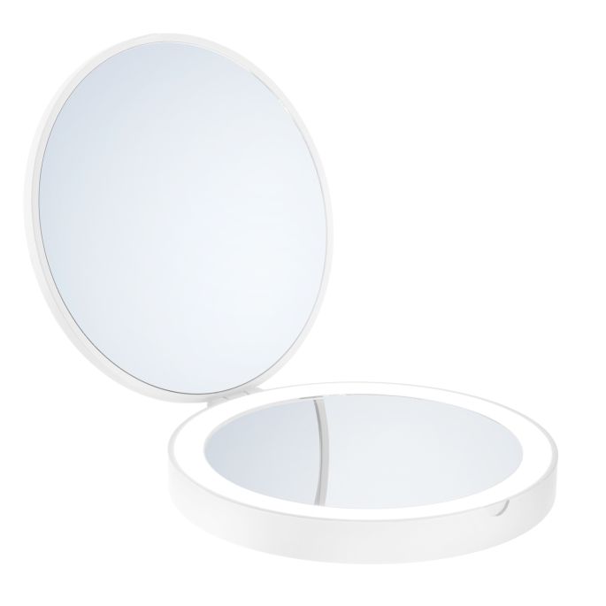 Smedbo Outline Lite FX627 reisspiegel met led verlichting 1x en 7x wit