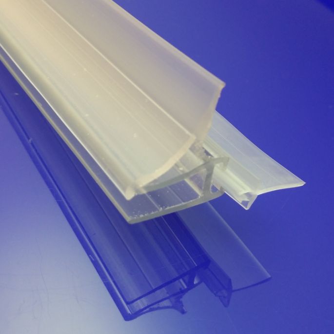 PDPlan Cristal C806 set lekstrippen 51.6cm inclusief 4 hoekjes voor kwartronde douche 80x80cm