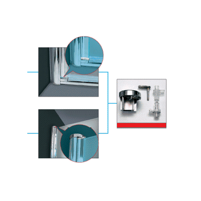 Inda Only You 800 RBPL014AN scharnierdelenset voor draaideur links *niet meer leverbaar*