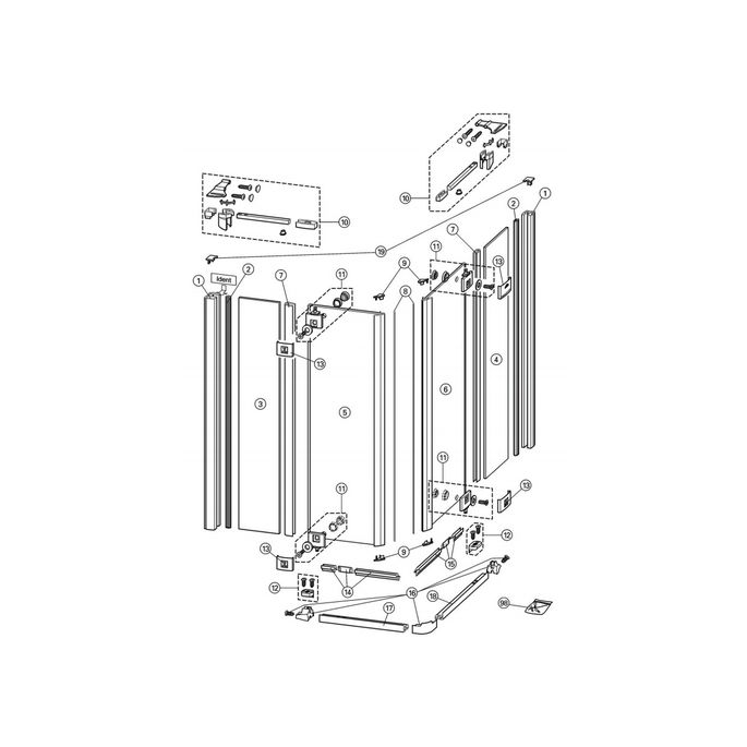 Huppe 1002, 054225 muurbevestiging *niet meer leverbaar*