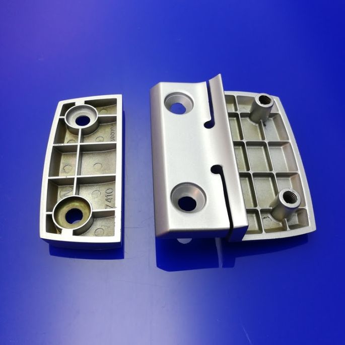 Koralle VarioPlus 2537362 ( L43358 ) linker glasbevestiging t.b.v. rails zilver gesatineerd