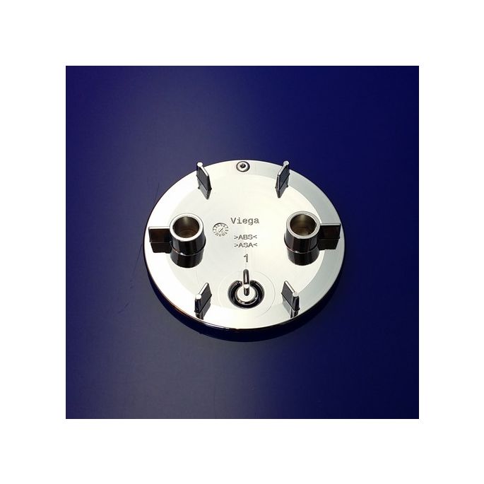 Viega Domoplex 649968 afdekplaatje voor douchesifon ø75mm chroom