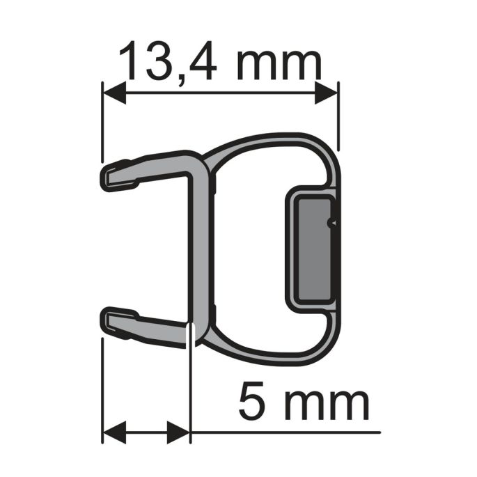 Huppe universeel 070068 magneetlijst, 202,5cm / 8mm