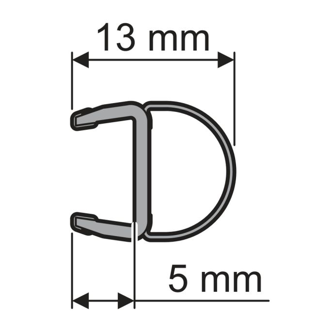 Huppe universeel 070073 o-profiel, 202,5cm / 8mm