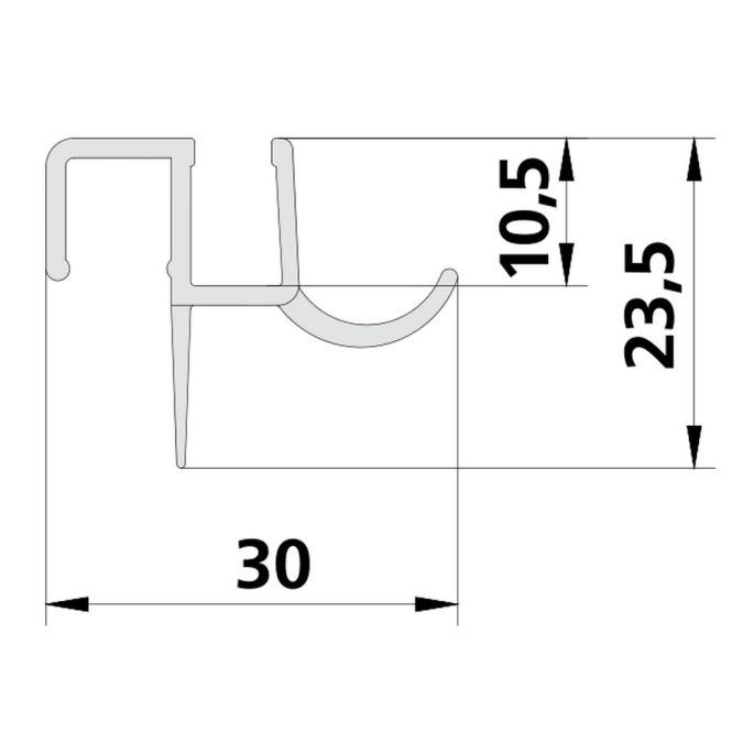 Kermi 2535895 spatwaterdichting 1 x 98,5cm