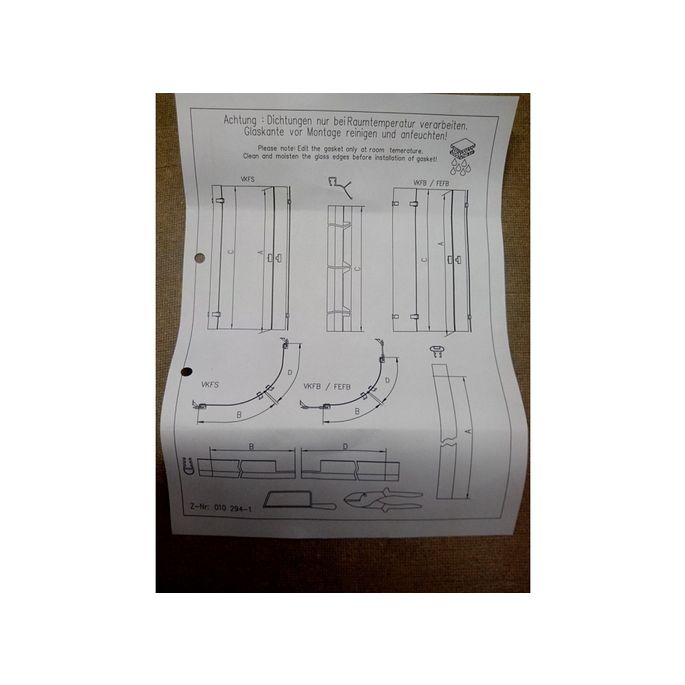 Koralle Facette S8L41866 ( L41866 ) ( 2537265 ) compleet strippenset voor vijfhoek douche