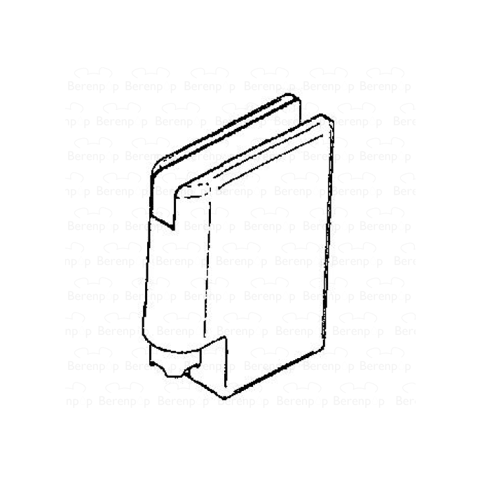 HSK Kienle E87312-4L scharnierdeel glashouder beneden links, chroom *niet meer leverbaar*