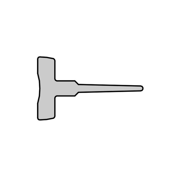 HSK E100067-105-20 inschuifrubber voor doucheprofiel 200cm lengte - 10,5mm hoog