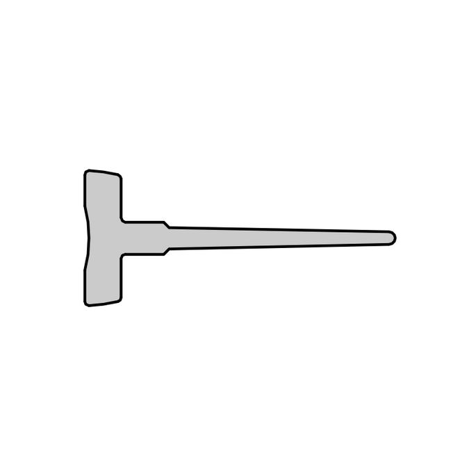 HSK E100067-145-10 inschuifrubber voor doucheprofiel 100cm lengte - 14,5mm hoog