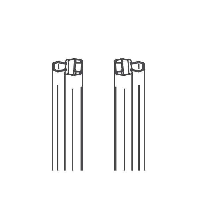 HSK Exklusiv E85056-2 inschuif magneetstrip recht, set van 2 stuks, 200cm