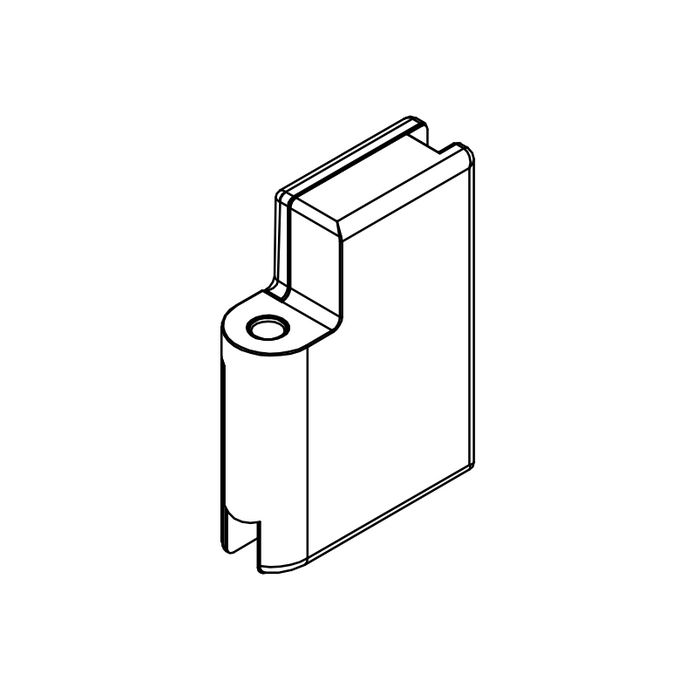 HSK Kienle E100312-OL-41 scharnierdeel glashouder boven links, chroom