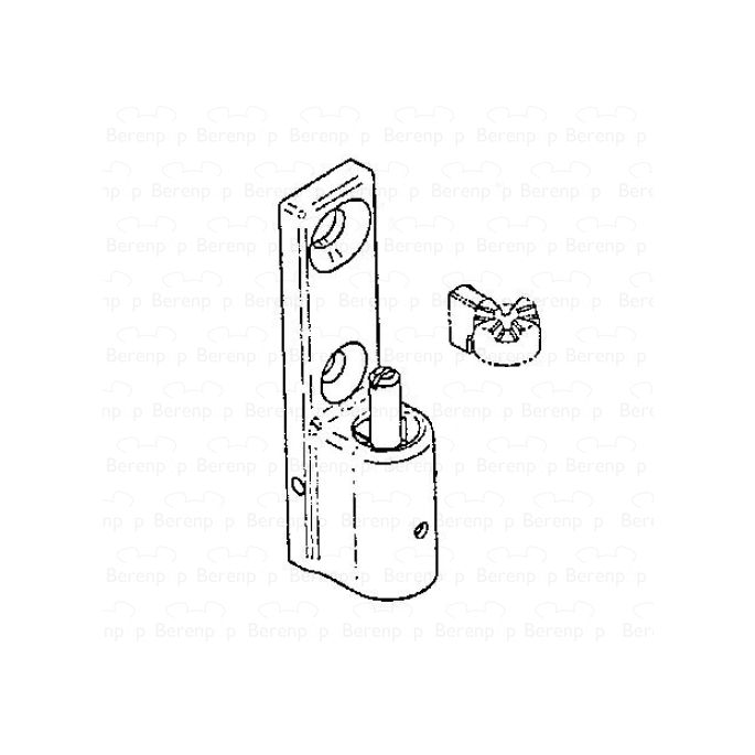 HSK Kienle E87310-2 scharnierdeel wandhouder beneden, RVS-look *niet meer leverbaar*