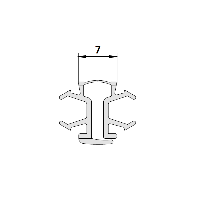 Kermi 2282860 scharnierprofiel verticaal 200cm