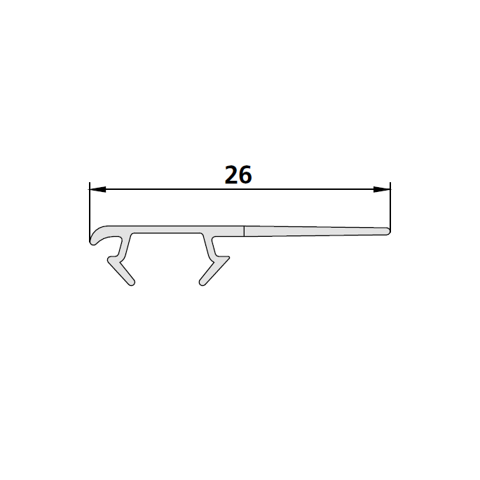 Kermi 6000348 profiel verticaal 200cm