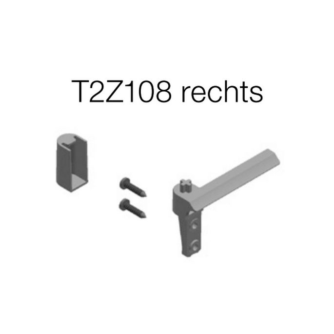 Artweger Twinline 2 T2Z108 WS lager voor het vaste deel, rechts, wit