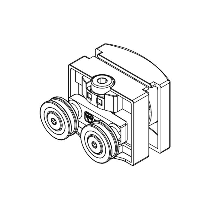 HSK E55263-2 rolwagen chroom