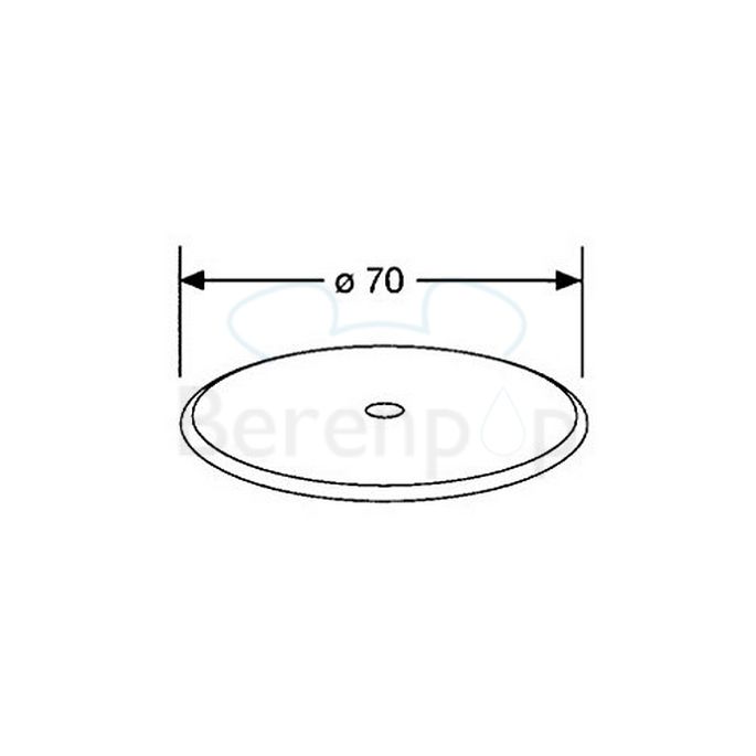 Kludi Tasso 50 7152005-00 afdekplaatje voor douchesifon ø70mm chroom