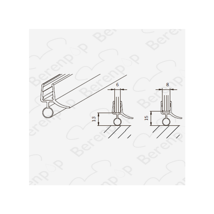 San4U Sealday SD016 afwaterprofiel 200cm, 6-8mm