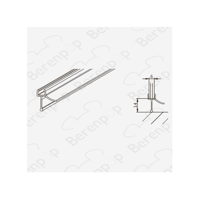 San4U Sealday SD018 afwaterprofiel 200cm, 6mm