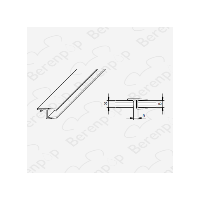 San4U Sealday SD023 aanslagprofiel 180 graden, 200cm, 8mm